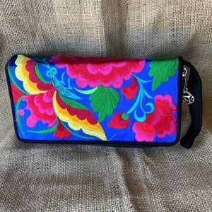 Embroidery Wristlet/Pocketbook/Purse